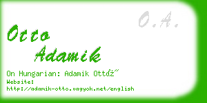 otto adamik business card